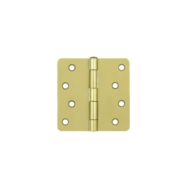 S44R44 1/4 Radius Door Hinge Brushed Brass, 10PK